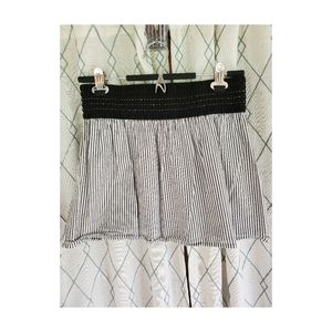 Gray & White Mini Skirt